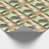 Palmbomen, getinte lucht. cadeaupapier (Hoek)