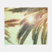 Palmbomen,  getinte lucht. fleece deken (Voorkant (Horizontaal))