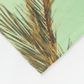 Palmbomen,  getinte lucht. fleece deken (Hoek)