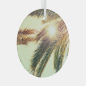 Palmbomen,  getinte lucht. glas ornament (Voorkant Rechts)