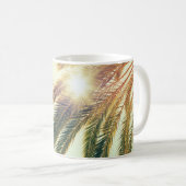 Palmbomen,  getinte lucht. koffiemok (Voorkant rechts)