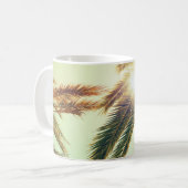 Palmbomen,  getinte lucht. koffiemok (Voorkant links)