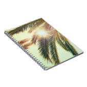 Palmbomen,  getinte lucht. notitieboek (Rechterzijde)