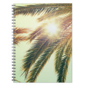 Palmbomen,  getinte lucht. notitieboek (Voorkant)