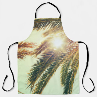 Palmbomen, getinte lucht. schort