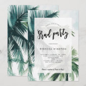 Palmbomen Graduation Party Uitnodiging (Voorkant / Achterkant)