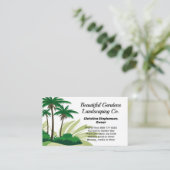 Palmbomen Grafisch Landschap Gazon Care Landschap Visitekaartje (Staand voorkant)