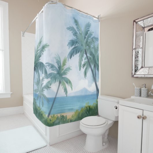 Palmbomen Hawaï Douchegordijn (In situ)