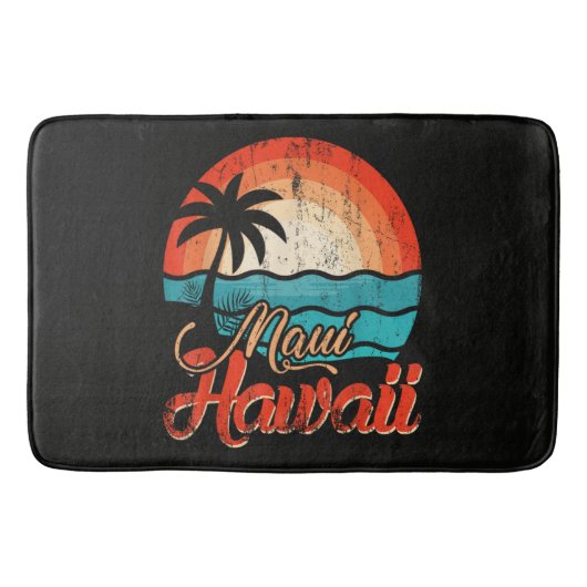 Palmbomen Hawaiaans Strand Badmat (Voorkant)