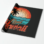 Palmbomen Hawaiaans Strand Cadeaupapier (Uitgerold)