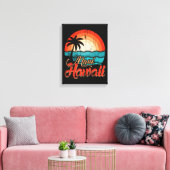 Palmbomen Hawaiaans Strand Canvas Afdruk (Insitu (Woonkamer))