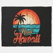 Palmbomen Hawaiaans Strand Fleece Deken (Voorkant (Horizontaal))
