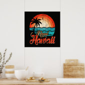 Palmbomen Hawaiaans Strand Poster (Keuken)