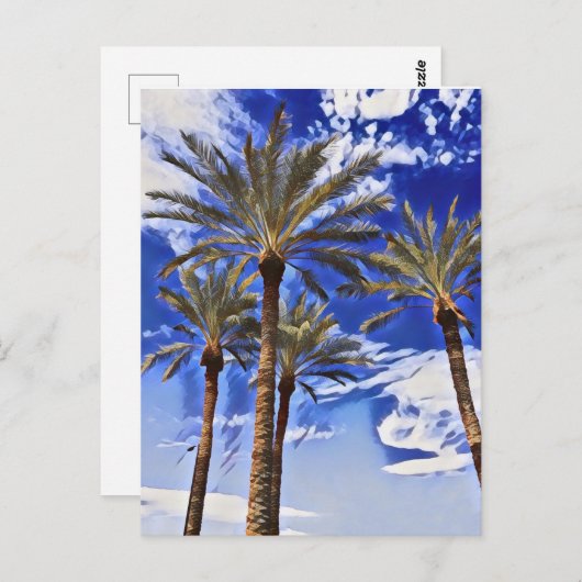 Palmbomen hoog briefkaart (Voorkant / Achterkant)