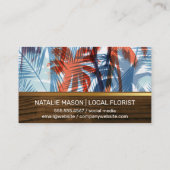 Palmbomen | Houtkorrels Visitekaartje (Achterkant)