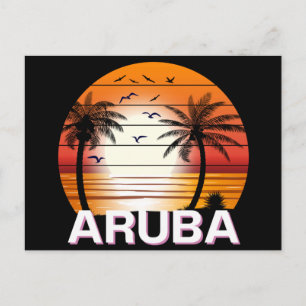 palmbomen in Aruba Briefkaart