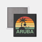 palmbomen in Aruba Magneet (Voorkant / Achterkant)