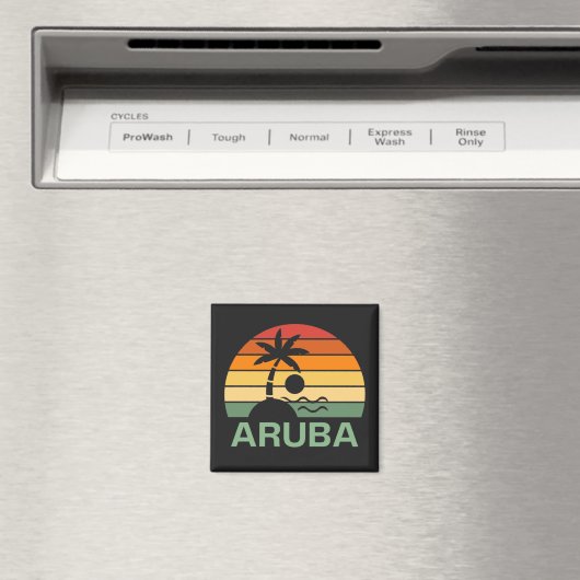  palmbomen in Aruba Magneet (Insitu (Vaatwasser))