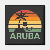  palmbomen in Aruba Magneet (Voorkant)