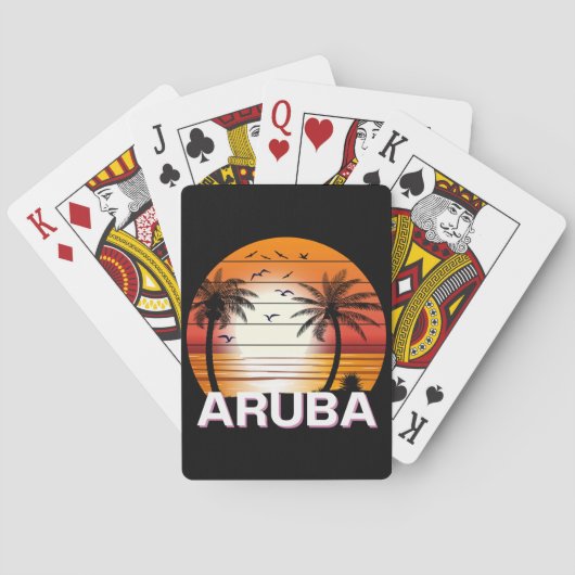  palmbomen in Aruba Pokerkaarten (Achterkant)