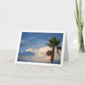 Palmbomen in bewolkte lucht portret kaart (Voorkant)