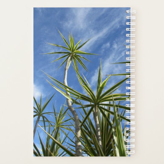 Palmbomen in de richting van de blauwe hemel planner (Achterkant)