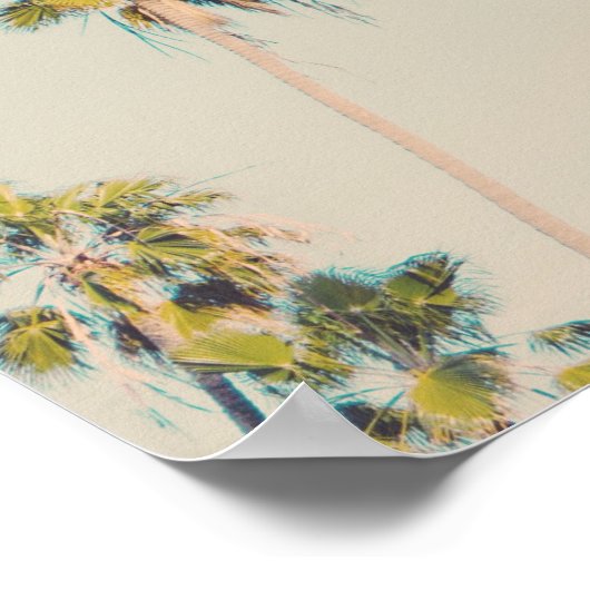 Palmbomen in de windfoto poster (Hoek)