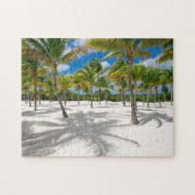 Palmbomen in de zand Jigzaag Puzzle
