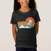 Palmbomen in de zonsondergang Cool Beach ontwerp T-shirt (Voorkant)