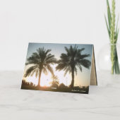 Palmbomen in Doha Kaart (Achterkant)