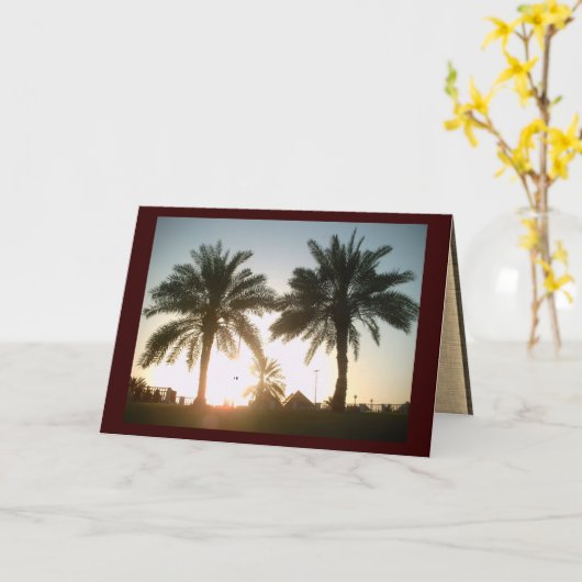 Palmbomen in Doha Kaart (Gele Bloem)