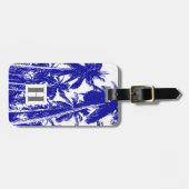 Palmbomen in een geposteriseerd ontwerp bagagelabel (Voorkant horizontaal)