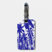 Palmbomen in een geposteriseerd ontwerp bagagelabel (Achterkant verticaal)
