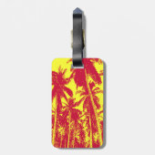 Palmbomen in een geposteriseerd ontwerp bagagelabel (Achterkant verticaal)