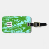 Palmbomen in een geposteriseerd ontwerp bagagelabel (Voorkant horizontaal)