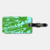 Palmbomen in een geposteriseerd ontwerp bagagelabel (Achterkant horizontaal)