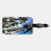 Palmbomen in een geposteriseerd ontwerp bagagelabel (Achterkant horizontaal)
