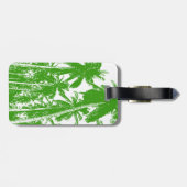 Palmbomen in een geposteriseerd ontwerp bagagelabel (Achterkant horizontaal)