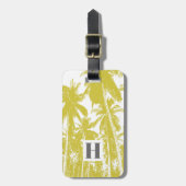 Palmbomen in een geposteriseerd ontwerp bagagelabel (Voorkant verticaal)