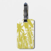 Palmbomen in een geposteriseerd ontwerp bagagelabel (Achterkant verticaal)