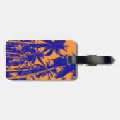 Palmbomen in een geposteriseerd ontwerp bagagelabel (Achterkant horizontaal)