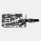 Palmbomen in een geposteriseerd ontwerp bagagelabel (Voorkant horizontaal)