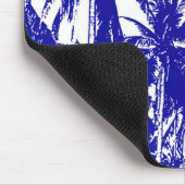 Palmbomen in een geposteriseerd ontwerp muismat (Hoek)