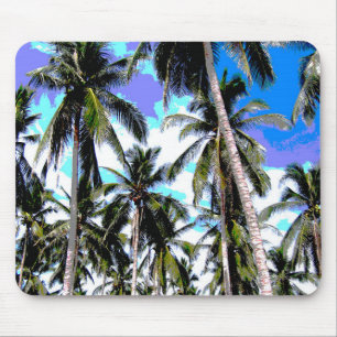 Palmbomen in een geposteriseerd ontwerp muismat