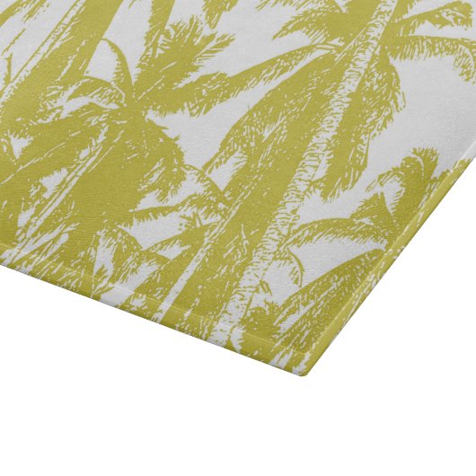 Palmbomen in een geposteriseerd ontwerp snijplank (Hoek)
