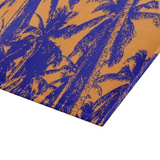 Palmbomen in een geposteriseerd ontwerp snijplank (Hoek)