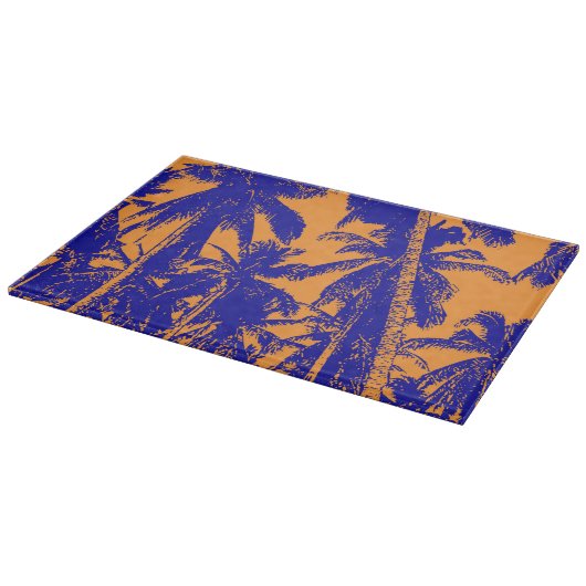 Palmbomen in een geposteriseerd ontwerp snijplank (Hoek)