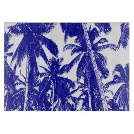 Palmbomen in een geposteriseerd ontwerp snijplank