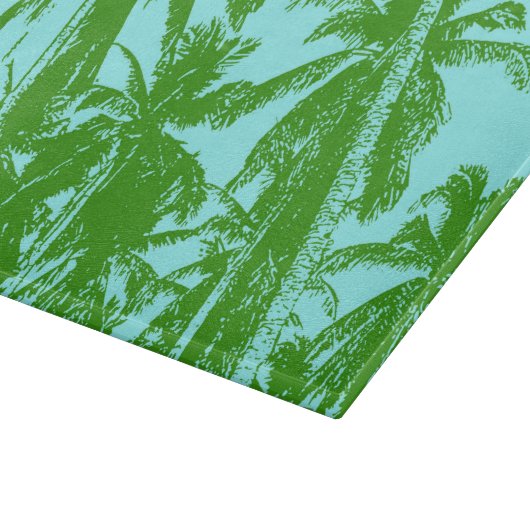 Palmbomen in een geposteriseerd ontwerp snijplank (Hoek)