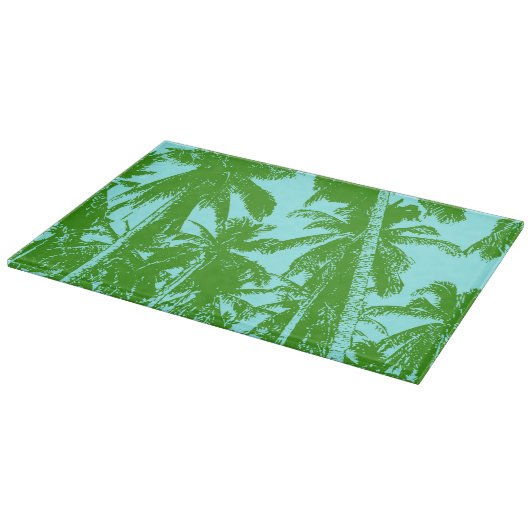 Palmbomen in een geposteriseerd ontwerp snijplank (Hoek)